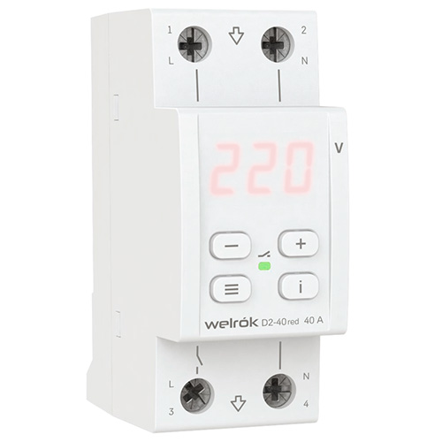 купить Реле напряжения 1ф 40А 2мод D2-40 Welrok  в Чебоксарах Реле напряжения 1ф 40А 2мод D2-40 Welrok