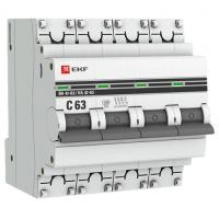 Автомат 4Р 63А C 4,5кА ВА47-63 EKF 