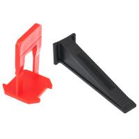 купить Набор для выравнивания плитки шов 1мм Rexant клипсы и клинья 40шт в Чебоксарах Набор для выравнивания плитки шов 1мм Rexant клипсы и клинья 40шт