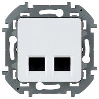 купить Инспириа белый розетка RJ45 скрытая 2-ая Cat6 UTP в Чебоксарах Инспириа белый розетка RJ45 скрытая 2-ая Cat6 UTP