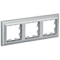 купить Брайт алюминий рамка 3-ая универсально  в Чебоксарах Брайт алюминий рамка 3-ая универсально