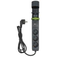 Удлинитель 3-мест 1,5м ПВС 3*1 серый выкл 3*USB Jazzway  струбцина