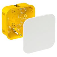 Коробка 100*100*50 квадрат гипсокартон с крышкой IP20 ШЭ 