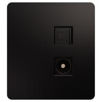 купить MIELE ROUND Розетка компьютерная RJ45 кат6 + TV с/у черная KRANZ в Чебоксарах MIELE ROUND Розетка компьютерная RJ45 кат6 + TV с/у черная KRANZ