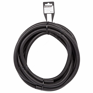 Труба автогофра 12,4мм ППнг 5м черный Rexant авто