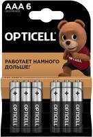 купить Батарейка AAA(мизинчик) алкалиновая BL6 Opticell Basic  в Чебоксарах Батарейка AAA(мизинчик) алкалиновая BL6 Opticell Basic