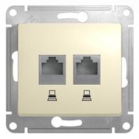 купить Глосса бежевый розетка RJ45 скрытая 2-ая   в Чебоксарах Глосса бежевый розетка RJ45 скрытая 2-ая