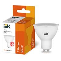 Лампа свд 220В GU10 7Вт 3000К 675лм PAR16 матовая IEK 