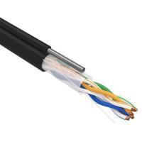 купить UTP 4*2*0,52 Cat5e черный полиэтилен кабель наружный Rexant /(305м) OUTDOOR на ТРОСУ  в Чебоксарах UTP 4*2*0,52 Cat5e черный полиэтилен кабель наружный Rexant /(305м) OUTDOOR на ТРОСУ