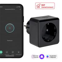 купить Умная розетка EKF Сonnect PRO Wi-Fi черная в Чебоксарах Умная розетка EKF Сonnect PRO Wi-Fi черная