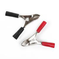 купить Зажим-крокодил 10А красный+черный пвх комплект 2шт в Чебоксарах Зажим-крокодил 10А красный+черный пвх комплект 2шт