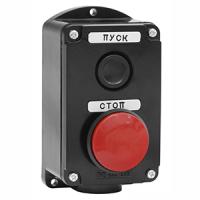 Пост кнопочный ПКЕ 222/2М IP54 TEXENERGO "Грибок" красный