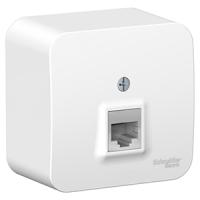 купить Бланка белый розетка RJ45 открытая 1-ая   в Чебоксарах Бланка белый розетка RJ45 открытая 1-ая