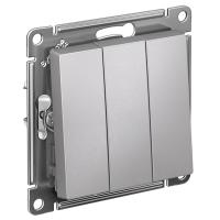 AtlasDesign алюминий выключатель 3кл скрытая 10А IP20 