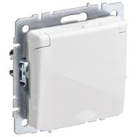 купить Брайт белый розетка скрытая 1-мест заземление с крышкой шторки IP44  в Чебоксарах Брайт белый розетка скрытая 1-мест заземление с крышкой шторки IP44