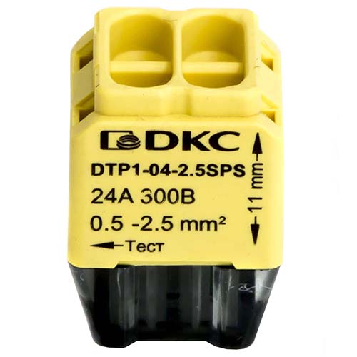 купить Клемма 4*2,5мм2 компактная желтый DKC упак (50 шт) в Чебоксарах Клемма 4*2,5мм2 компактная желтый DKC упак (50 шт)