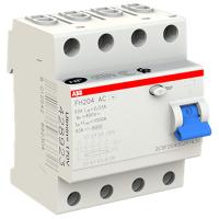 купить Выключатель дифференциальный (УЗО) 4Р 63А 30мА AC 1кА FH204 ABB в Чебоксарах Выключатель дифференциальный (УЗО) 4Р 63А 30мА AC 1кА FH204 ABB