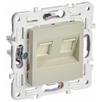 купить Сканди бежевый механизм RJ45 2x8(8) скрытая 2-ая  в Чебоксарах Сканди бежевый механизм RJ45 2x8(8) скрытая 2-ая