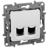 купить Этика белый розетка RJ45 скрытая 2-ая  Кат.5е в Чебоксарах Этика белый розетка RJ45 скрытая 2-ая  Кат.5е
