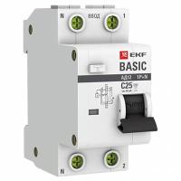 купить Дифавтомат 2Р 25А C 30мА 4,5кА АД12 2мод EKF Basic в Чебоксарах Дифавтомат 2Р 25А C 30мА 4,5кА АД12 2мод EKF Basic