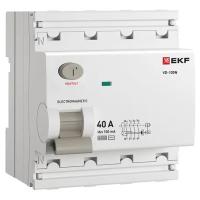 Выключатель дифференциальный (УЗО) 4Р 40А 100мА AC 6кА ВД-100N EKF PROxima
