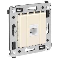 купить Аванти ванильная дымка розетка RJ45 скрытая 1-ая без шторки в Чебоксарах Аванти ванильная дымка розетка RJ45 скрытая 1-ая без шторки