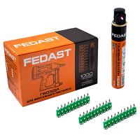 Гвозди 3*22мм усиленные с газовым баллоном FEDAST 1000шт