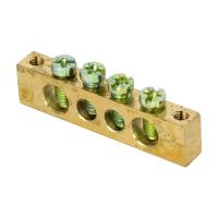 купить Шина нулевая 6*9 4групп без изолятора винтовой по краям EKF  в Чебоксарах Шина нулевая 6*9 4групп без изолятора винтовой по краям EKF