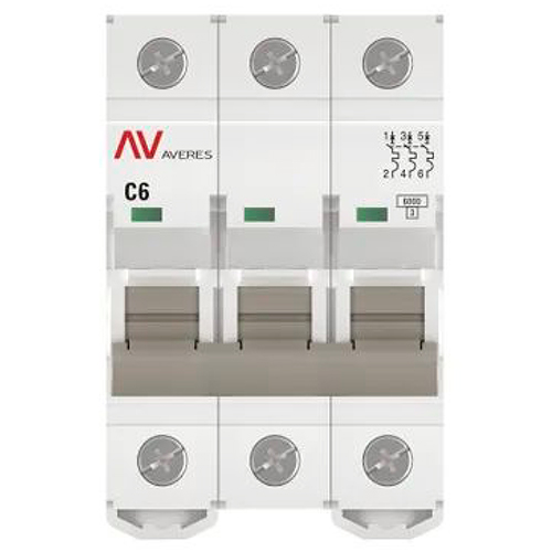 купить Автомат 3Р 6А C 6кА AV-6 EKF Averes  в Чебоксарах Автомат 3Р 6А C 6кА AV-6 EKF Averes