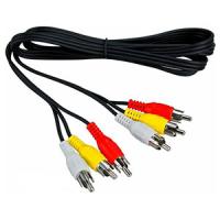 купить Шнур RCA-тюльпан (3) - RCA-тюльпан (3) 1,5м черный в Чебоксарах Шнур RCA-тюльпан (3) - RCA-тюльпан (3) 1,5м черный