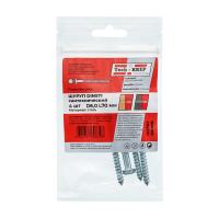 Шуруп сантехнический 6*70мм цинк DIN 571 4шт