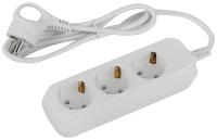 Удлинитель 3-мест 1,5м ПВС 3*0,75 белый ЭРА  Greenline