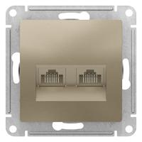 купить Атлас шампань розетка RJ45 8(4) скрытая 2-ая  в Чебоксарах Атлас шампань розетка RJ45 8(4) скрытая 2-ая