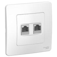 купить Бланка белый розетка RJ45 скрытая 2-ая   в Чебоксарах Бланка белый розетка RJ45 скрытая 2-ая
