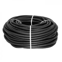 купить Труба гофра 50мм ПНД легкая 20м EKF черный с протяжкой  в Чебоксарах Труба гофра 50мм ПНД легкая 20м EKF черный с протяжкой