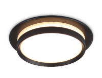 купить Светильник точечный GX53 круг черный встраиваемый Ambrella в Чебоксарах Светильник точечный GX53 круг черный встраиваемый Ambrella