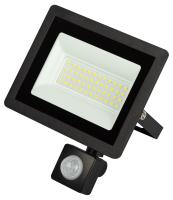 Прожектор свд 50Вт 6500К 4000лм черный датчик движения IP44 120° ЭРА 