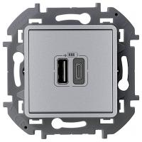 купить Инспириа алюминий розетка USB скрытая 2-ая тип А-С 240В/5В 3000мА в Чебоксарах Инспириа алюминий розетка USB скрытая 2-ая тип А-С 240В/5В 3000мА