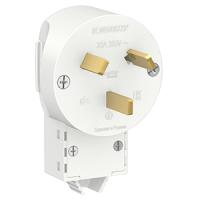 Вилка 32А 250В угловая открытая белый IP20 Бланка Schneider Electric 