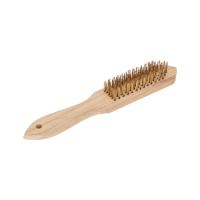 купить Щетка по металлу 6-ти рядная с деревянной ручкой 280мм Kranz в Чебоксарах Щетка по металлу 6-ти рядная с деревянной ручкой 280мм Kranz