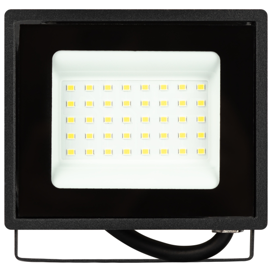 Прожектор свд 30Вт 6500К 2400лм черный IP65 120° Стандарт ЭРА 