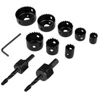 купить Коронка по дереву 8шт набор (19, 22, 28, 32, 38, 44, 54, 64мм) в Чебоксарах Коронка по дереву 8шт набор (19, 22, 28, 32, 38, 44, 54, 64мм)