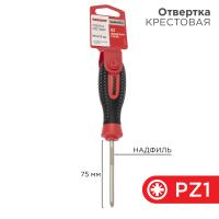 купить Отвертка крестовая PZ1 75мм Rexant сталь S2 в Чебоксарах Отвертка крестовая PZ1 75мм Rexant сталь S2