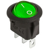 Выключатель ON-OFF 20А 12В индикатор зеленый круглый