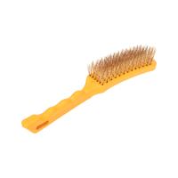 купить Щетка по металлу с пластиковой ручкой 6 рядная 260мм Kranz в Чебоксарах Щетка по металлу с пластиковой ручкой 6 рядная 260мм Kranz