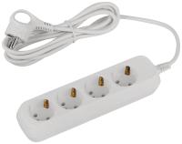 Удлинитель 4-мест 3м ПВС 3*0,75 белый ЭРА  Greenline