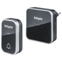 купить Звонок беспроводной открытая черный IP20/IP54  Navigator в розетку, 36мелодий в Чебоксарах Звонок беспроводной открытая черный IP20/IP54  Navigator в розетку, 36мелодий
