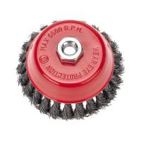 купить Щетка чашечная для УШМ 125мм М14 крученая Kranz в Чебоксарах Щетка чашечная для УШМ 125мм М14 крученая Kranz