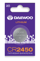 купить Батарейка дисковая CR2450 BL1 Daewoo  в Чебоксарах Батарейка дисковая CR2450 BL1 Daewoo