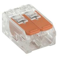 купить Клемма 2*4,0мм2 с рычажком компактная прозрачный IEK 100шт в Чебоксарах Клемма 2*4,0мм2 с рычажком компактная прозрачный IEK 100шт